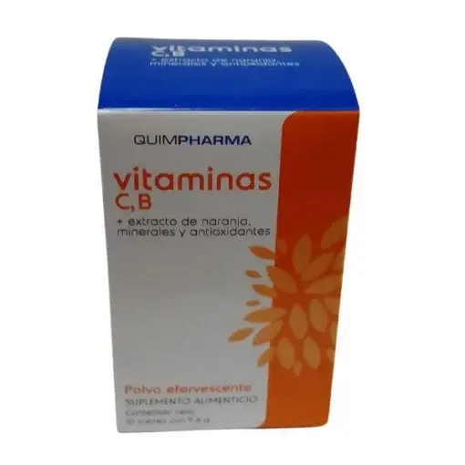 VITAMINAS C,B + EXTR DE NJA POLVO EFERV 10 SOBRES (QUIMPHARMA)(IVA)