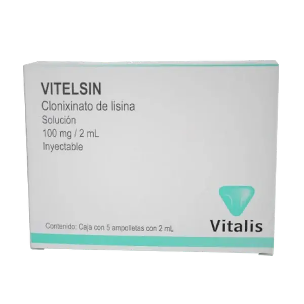 VITELSIN 100MG/2ML SOL INY C/5 AMP (CLONIXINATO DE LISINA)(VITALIS)