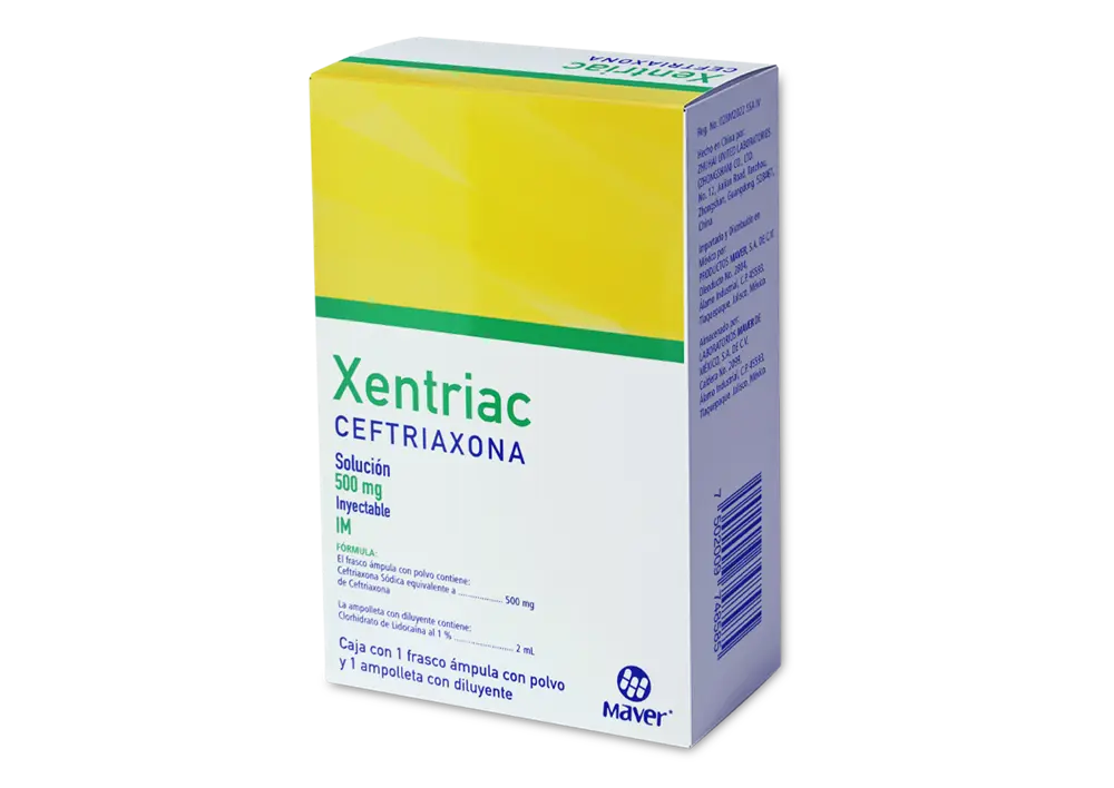 XENTRIAC 500MG IM C/1 AMP (CEFTRIAXONA)(MAVER)