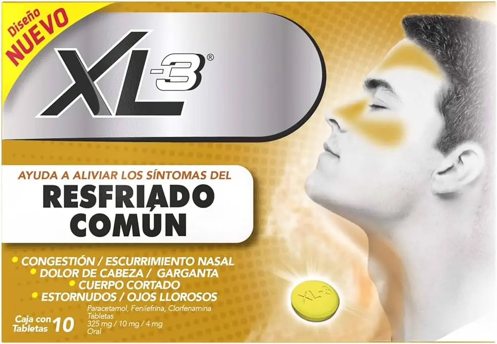 XL-3 ANTIGRIPAL 325/10/4 MG C/10 TAB (PARACETAMOL/FENILEFRINA/CLORFENAMINA)(GENOMMA)