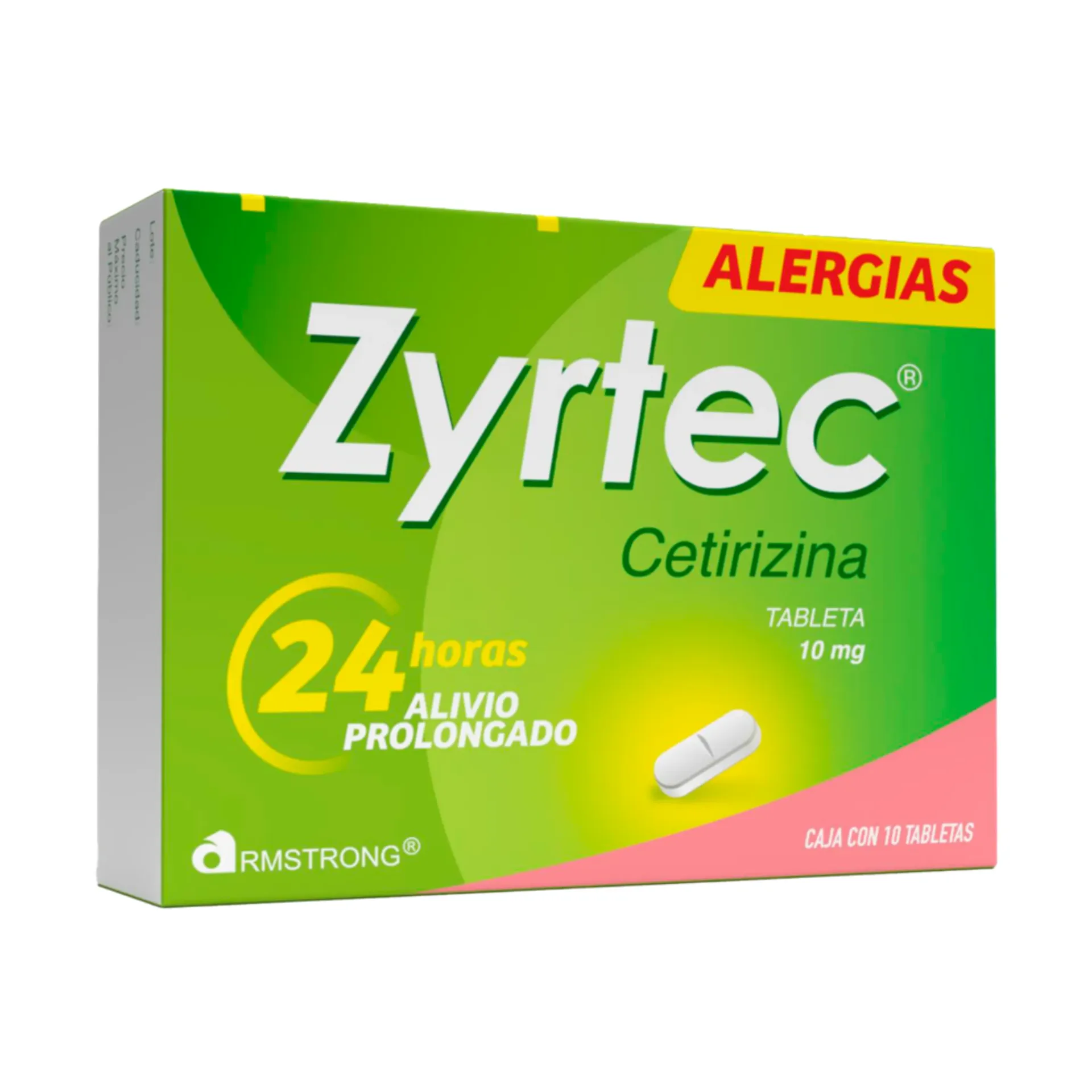 ZYRTEC 10MG C/10 TAB (CETIRIZINA)(ARMSTRONG)