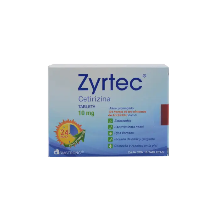 ZYRTEC 10MG C/10 TABLETAS (CETIRIZINA)(ARMSTRONG)