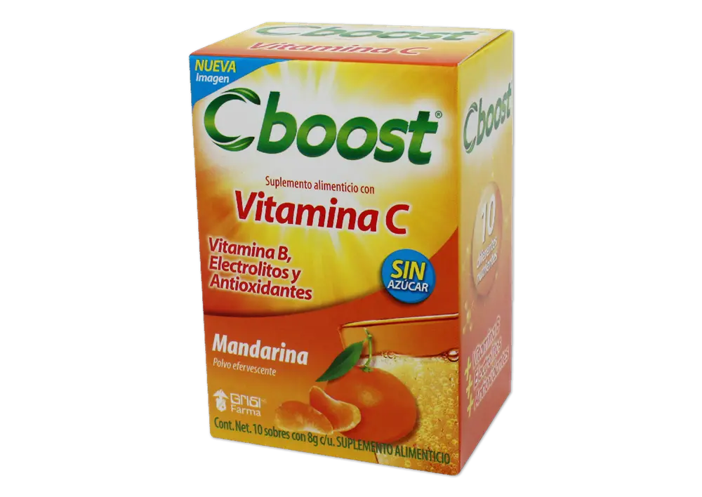 C-BOOST MANDARINA SIN AZUCAR CAJA C/10 SOBRES EFERVESCENTES(GRISI)