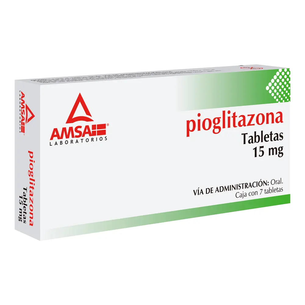 PIOGLITAZONA 15 MG C/7 TABS (AMSA)