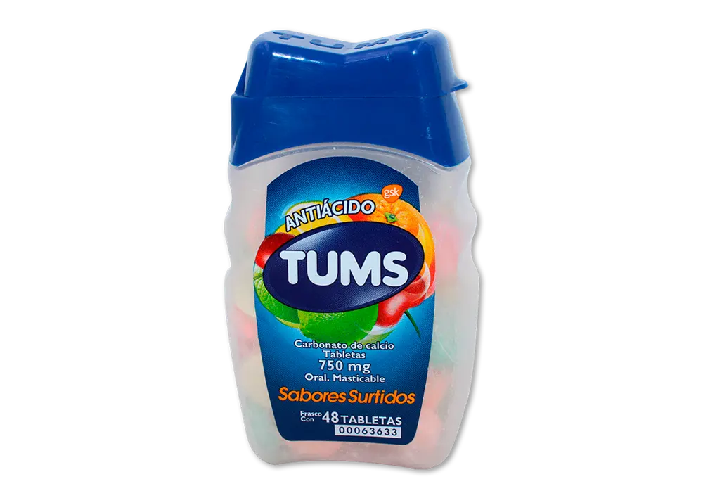 TUMS EXTRA SURTIDO C/48 TAB ( CARBONATO DE CALCIO )