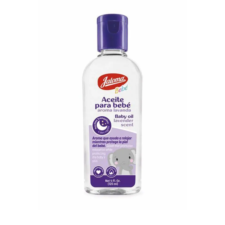 ACEITE PARA BEBE AROMA LAVANDA FRASCO C/120ML (IVA)(JALOMA)