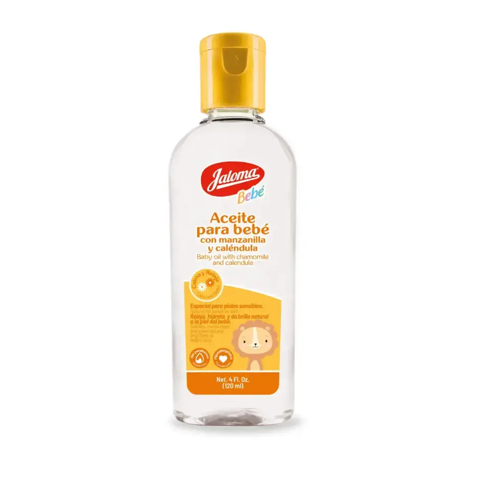 ACEITE PARA BEBE C/120ML (MANZANILLA, CALENDULA)(IVA)(JALOMA)