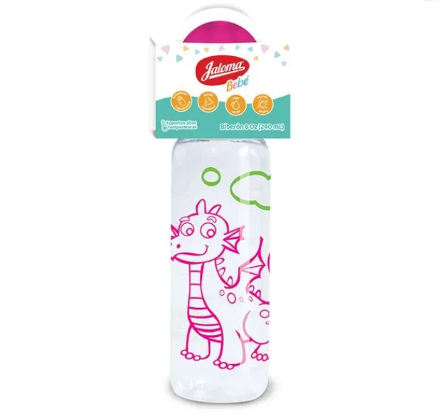 BIBERON CRISTALINO DRAGON 8 OZ (IVA)(JALOMA)