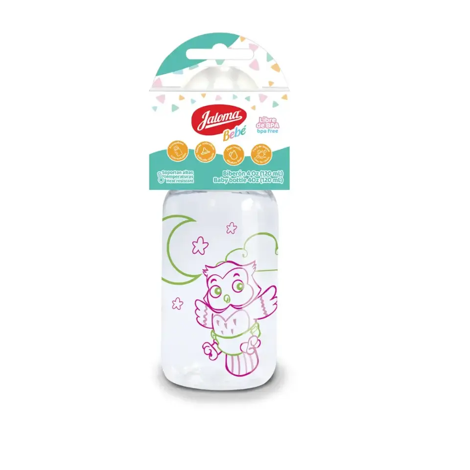 BIBERON NIÑA C/MAM SIL BUHO/UNICORNIO 4 OZ (JALOMA)(IVA)