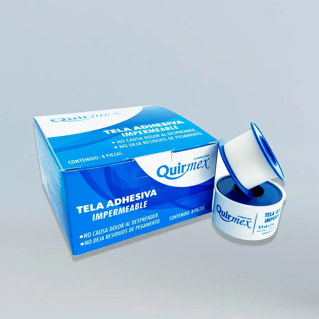 QUIRMEX TELA ADHESIVA IMPERM 2.5 CM X 5 MT C/8 PZ (IVA)