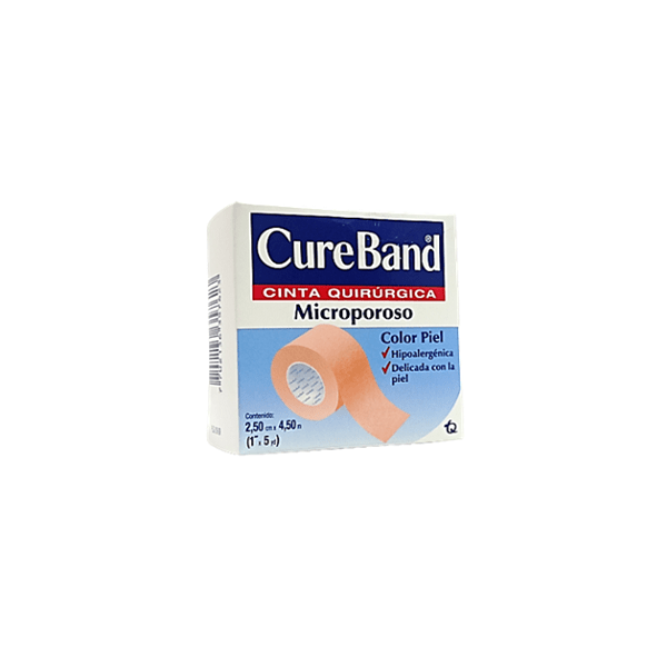 CINTA PIEL QUIR MICRO 1.25CMX4.5M CAJA 1 PZA CURE BAND (IVA)(JALOMA)