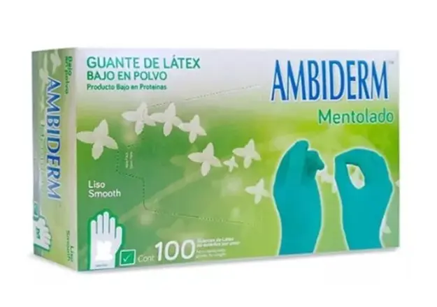 GUANTE MENTOLADO MED C/100 PZA - ( IVA ) AMBIDERM