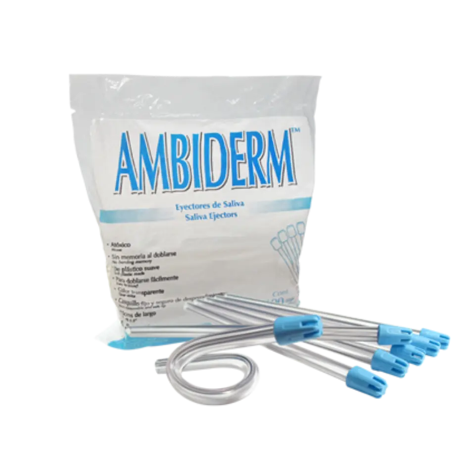 EYECTOR DE SALIVA C/100PZ (IVA)(AMBIDERM)