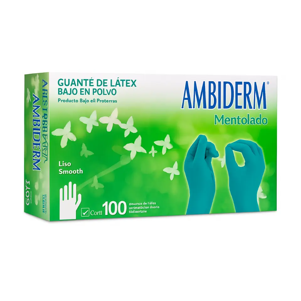 GUANTE MENTOLADO CHICO C/100 PZA (IVA)(AMBIDERM)