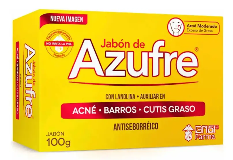 JABON DE AZUFRE C/LANOLINA 100 GR - GRISI