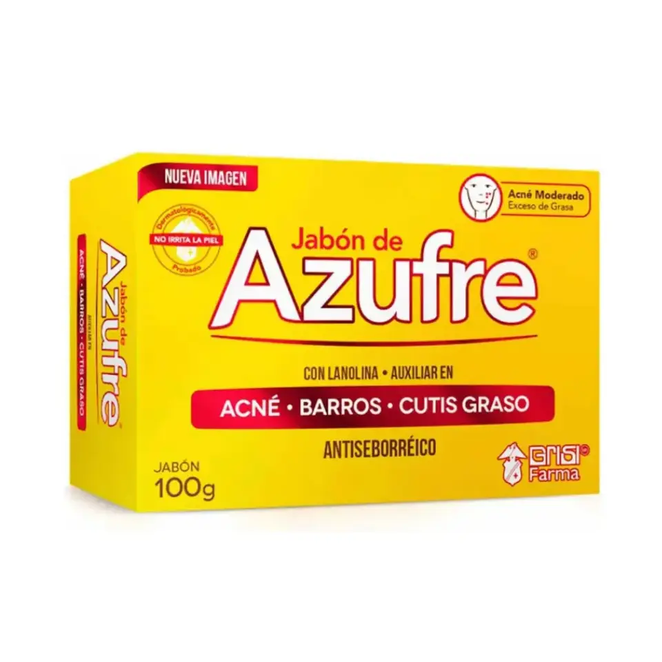 JABON DE AZUFRE C/LANOLINA 100GR (GRISI)