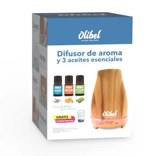 DIFUSOR DE AROMA OLIBEL C/CONTROL REMOTO C/3 ACEITES (BELABEL)(IVA)