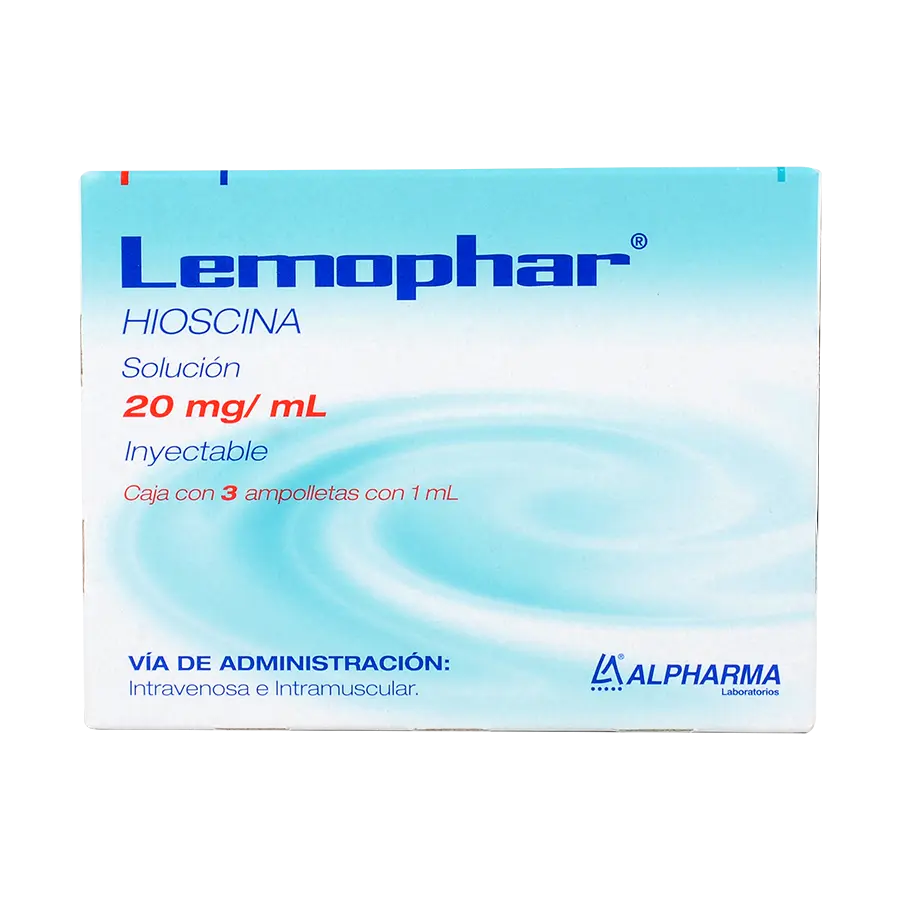 LEMOPHAR 20 MG/ML C/3 AMP (HIOSCINA)