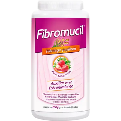FIBROMUCIL 250 G POLVO SABOR FRESA ( PSYLLIUM PLANTAGO )