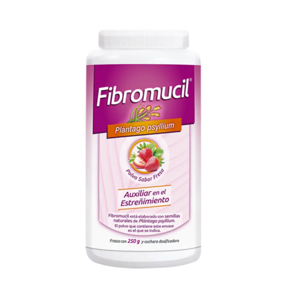 FIBROMUCIL 250G POLVO SABOR FRESA (PSYLLIUM PLANTAGO)
