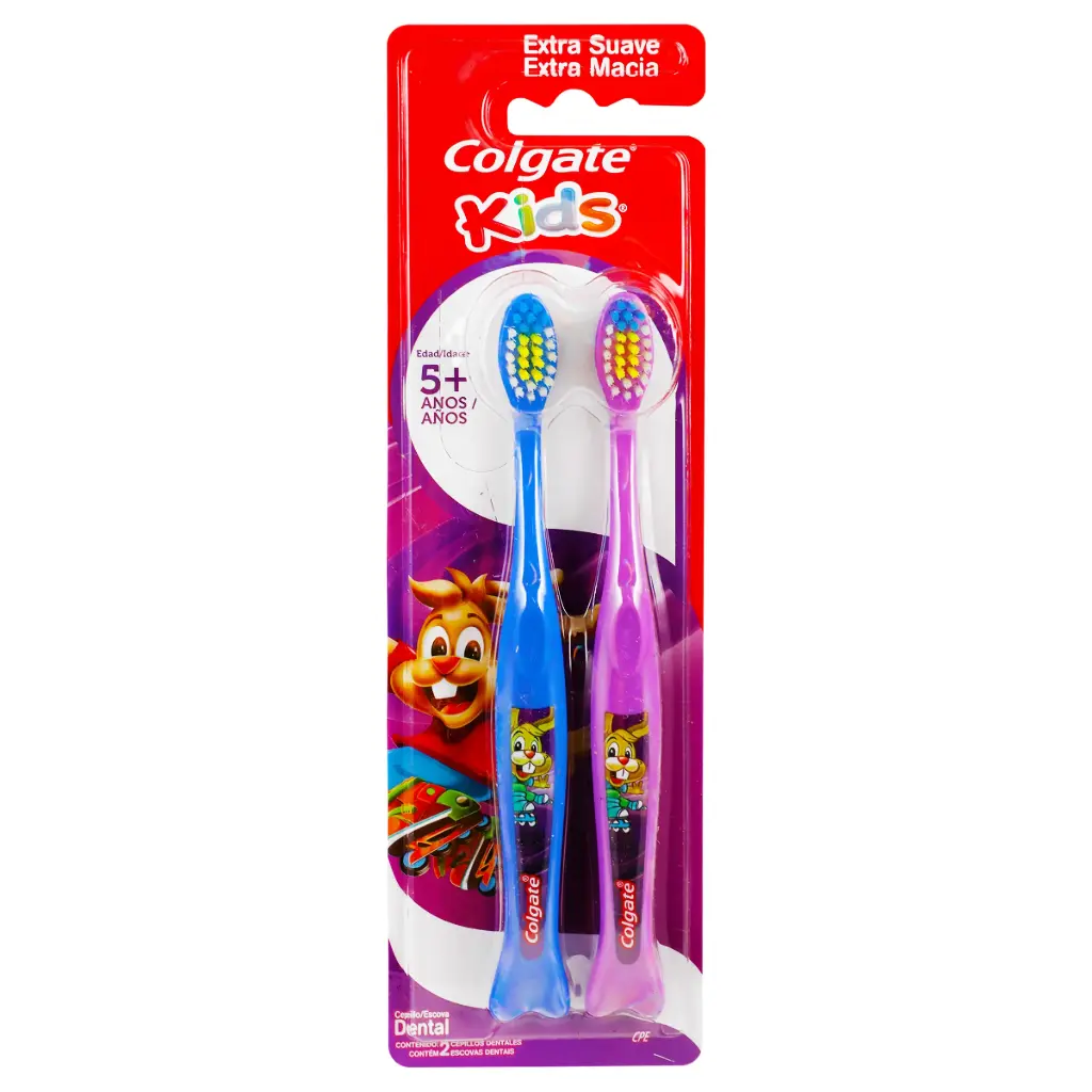 COLGATE CEPILLO DENTAL EXT SUAVE KIDS C/2 PZS (IVA)(COLGATE/PALMOLIVE)