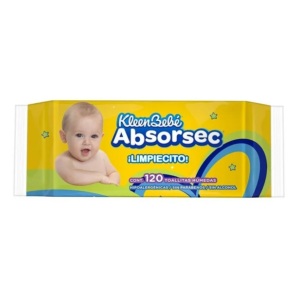 ABSORSEC TOALLITAS HUMEDAS KLEENBEBÉ C/120 PZS (IVA)(KIMBERLY-CLARK)