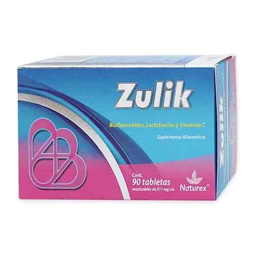 ZULIK C/90 TAB MASTICABLES ( BIOFLAVONOIDES, LACTOBACILOS, VIT "C" ) ( IVA )