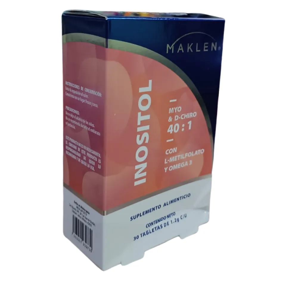 INOSITOL MYO & CHIRO 1950/50 MG C/30 TAB ( IVA ) ( MAKLEN )