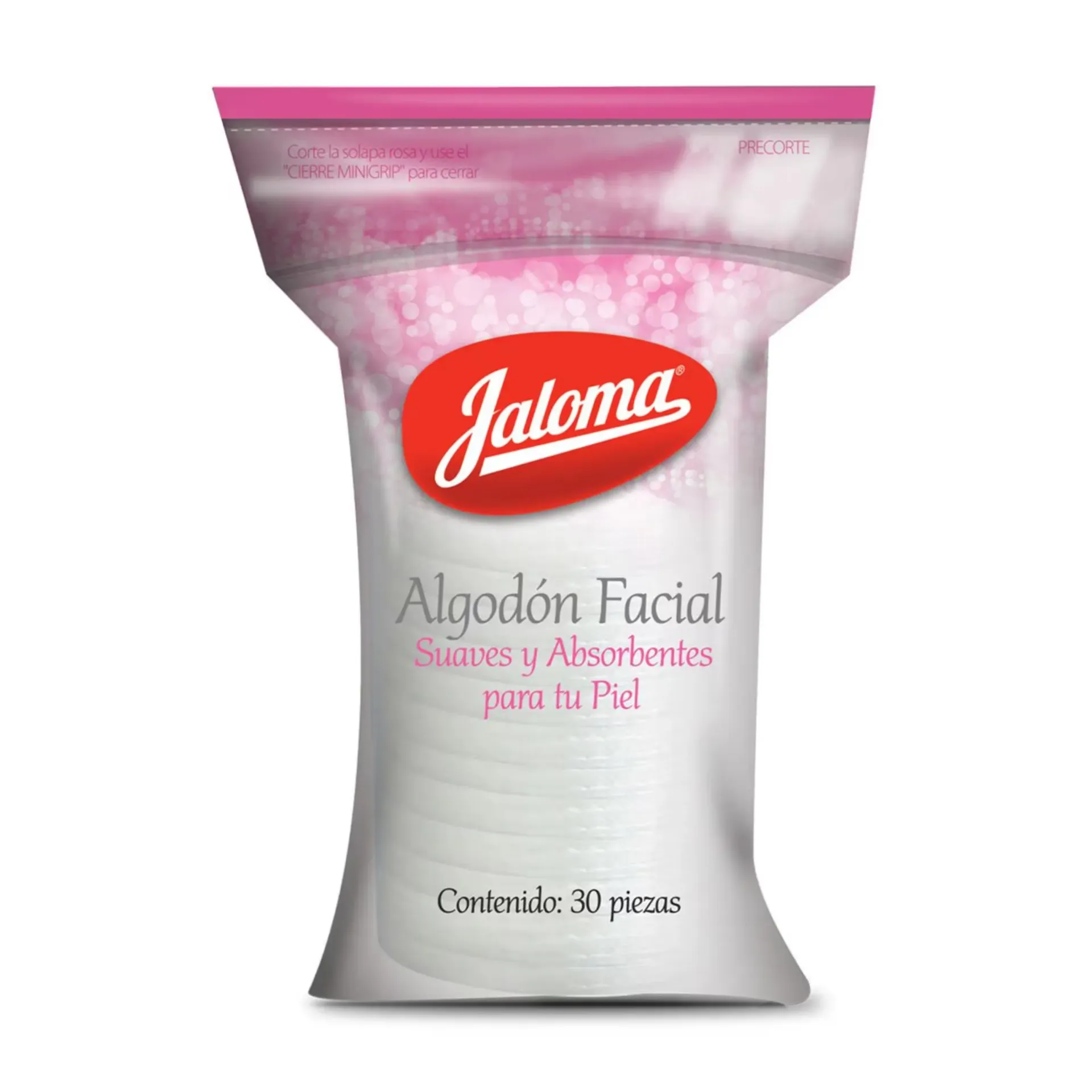 ALGODON FACIAL TUBO C/30 PZAS ( JALOMA ) ( IVA )