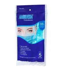 CUBREBOCA NC 3 PLIEGOS AZUL ADULTO BOLSA C/5 PZAS (AMBIDERM)(IVA)