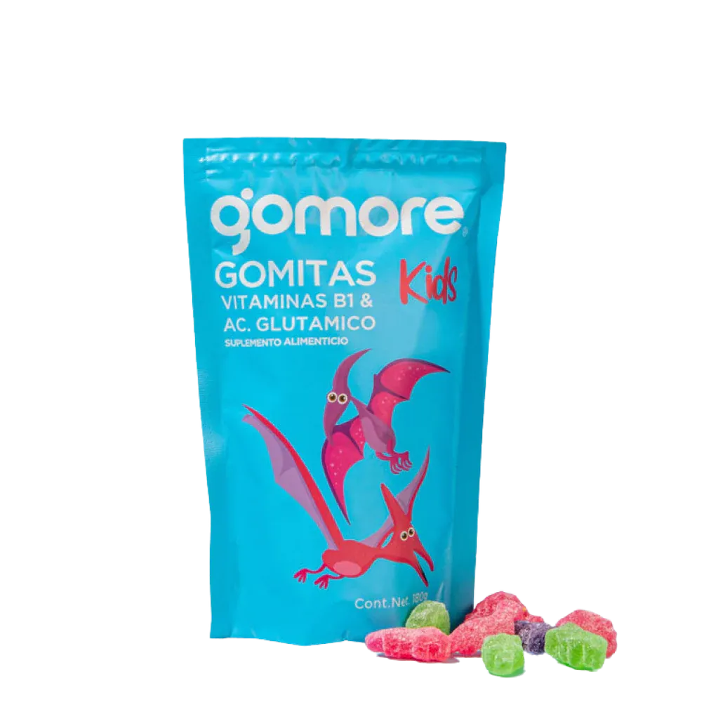 GOMORE KIDS VIT B1/AC GLUTAMICO GOMITAS C/180 GR ( AZUL ) ( IVA )