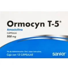 ORMOCYN T-5 500 MG C/12 CAPS ( AMOXICILINA ) ( SANFER )