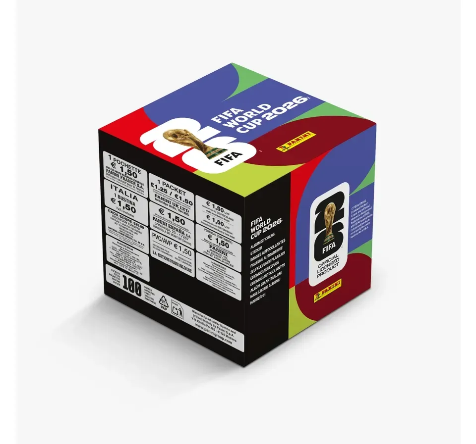 CAJA DE ESTAMPAS FIFA WORLD CUP 2026 C/ 100 SOBRES