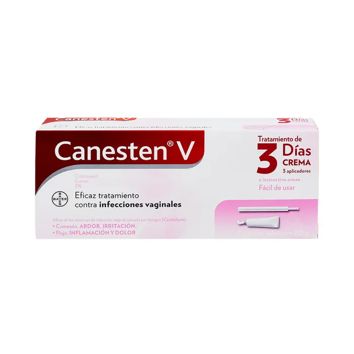CANESTEN V 2% CRE C/20GR C/3 APLICADORES ( CLOTRIMAZOL ) ( BAYER )