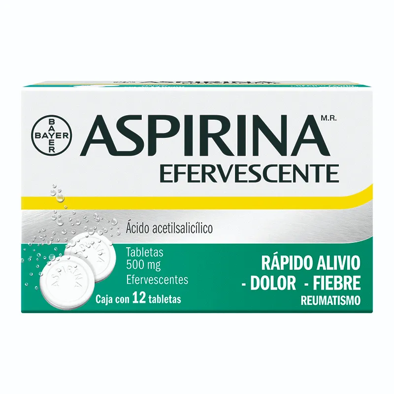 ASPIRINA 500 MG C/12 TABS EFERV ( ACIDO ACETILSALICILICO ) ( BAYER )
