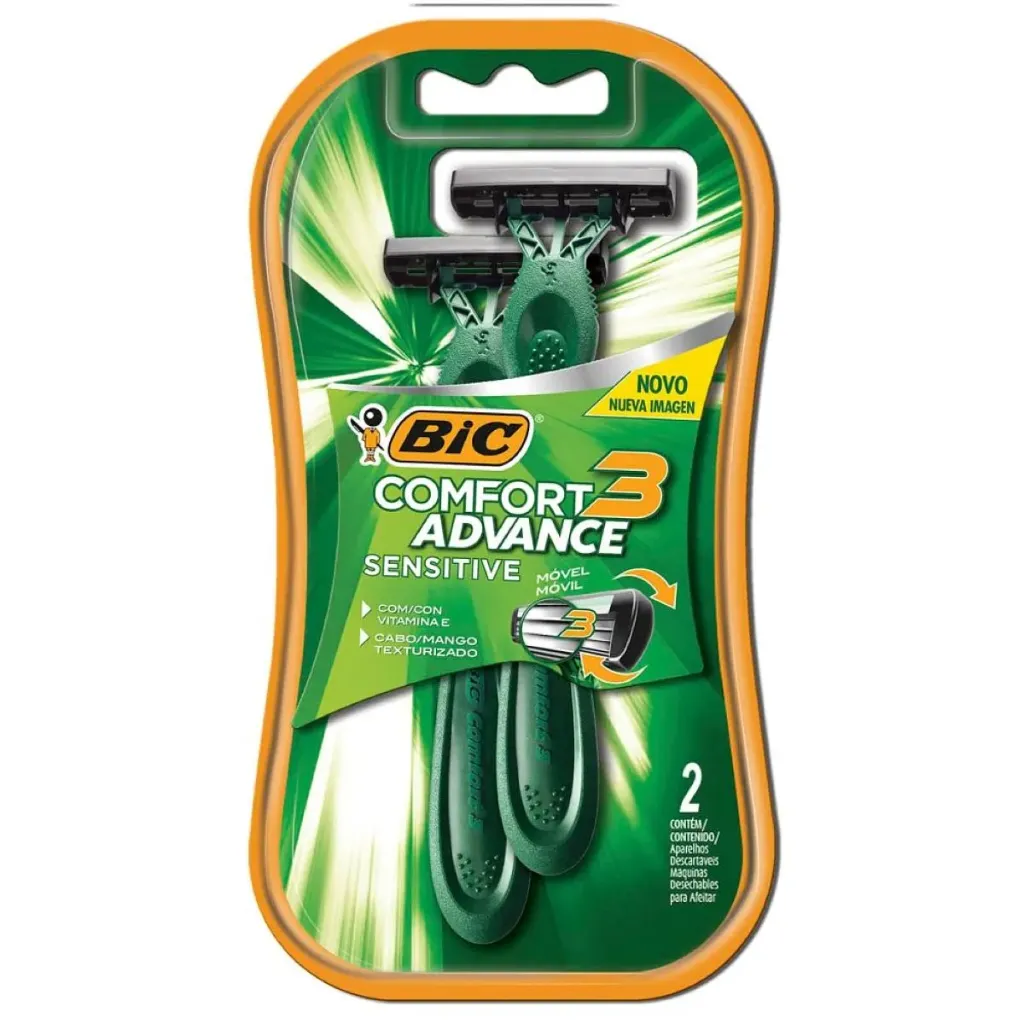 RASTRILLO BIC COMFORT 3 ADVANCE SENSITIVE C/2 PZAS ( IVA )