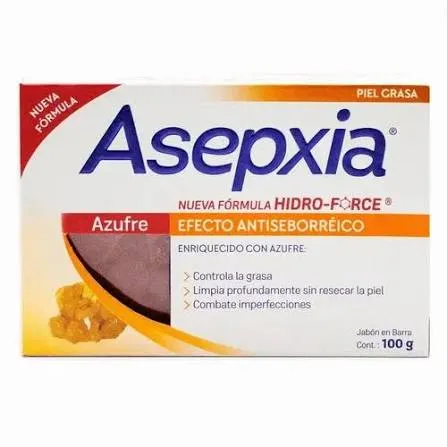 ASEPXIA JABON DE AZUFRE PIEL GRASA C/100 GR (AZUFRE)(GENOMMA)