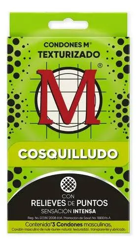 PRESERVATIVO M FORCE TEXTURIZADO COSQUILLUDO C/3 PZA (GENOMMA)