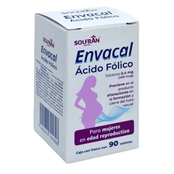 ENVACAL 0.4 MG C/90 TABS (ACIDO FOLICO)(SOLFRAN)