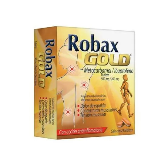 ROBAX GOLD 500/200 C/24 TABS (METOCARBAMOL/IBUPROFENO)(HALCON)