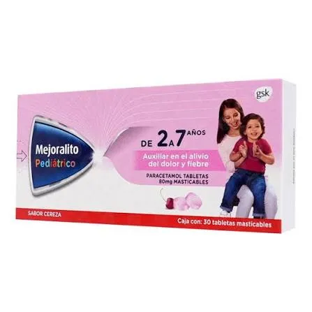 MEJORALITO  PED 80MG C/30 TABS (PARACETAMOL)(HALEON)