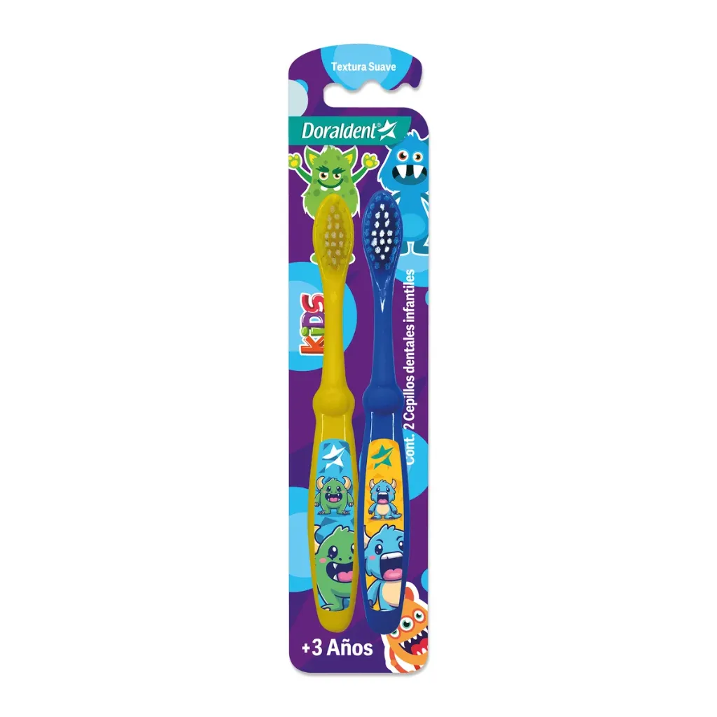 CEPILLO DENTAL NIÑO C/2 PZA (IVA)(DORALDENT)