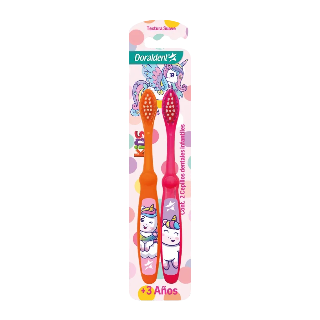 CEPILLO DENTAL NIÑA C/2 PZA (IVA)(DORALDENT)