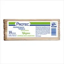 ABATELENGUA DE MADERA C/25 PZAS (PROTEC)