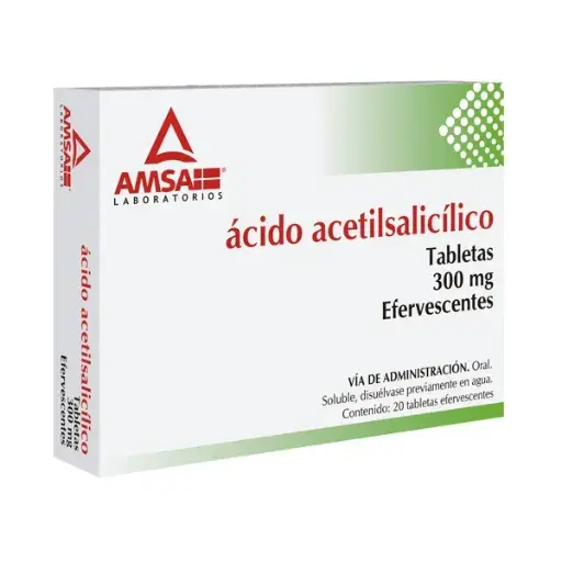 ACIDO ACETILSALICILICO 300MG C/20 TABS EFERV (AMSA)