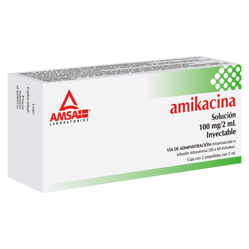AMIKACINA 100MG C/2 AMP (AMSA)