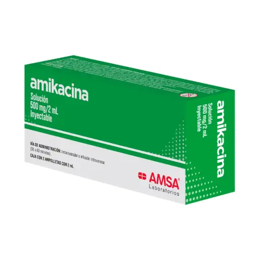 AMIKACINA 500MG C/2 AMP (AMSA)
