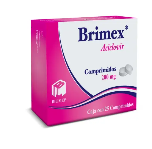 BRIMEX 200MG C/25 COMP (ACICLOVIR)(BIOMEP)
