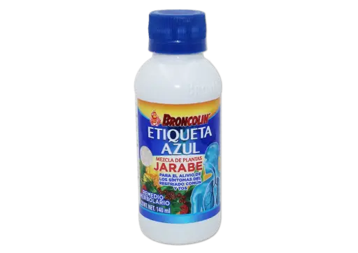 BRONCOLIN NATURAL (ETIQ AZUL) JBE C/140ML (MENTOL/EUCALIPTO/SAUCO/GORDOLOBO)(BRONCOLIN)