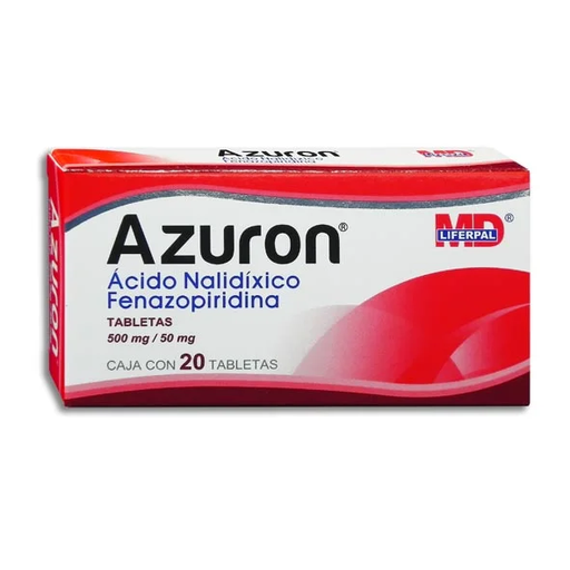AZURON 500/50MG C/20 TABS (AC NALIDIXICO, FENAZOPIRIDINA)(LIFERPAL)
